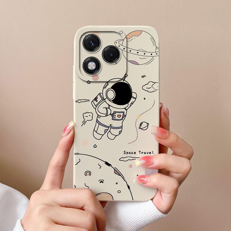Case For Honor 400 Lite Candy Painted Flowers Phone Cover Soft Liquid Silicone Upgrade Camera Protection Shockproof Back Covers