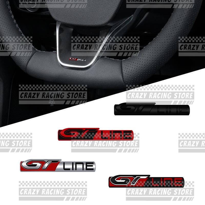Auto Styling 3D Metal GT Line Emblem Steering Wheel Center Console Car Interior Sticker For b444 308 306 208 508 3008 4008 444b