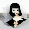2025 Cool Girl with Short Hair Portrait Acrylic Brooches Pins Fashion Lady Resin Brooch for Women Party Dress Decorations