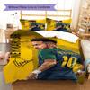 Neymar Pattern Bedding,Quilt Set Quilt Cover Pillowcase Home Birthday Gift(1 * duvet cover + 2 * pillowcase, without core)