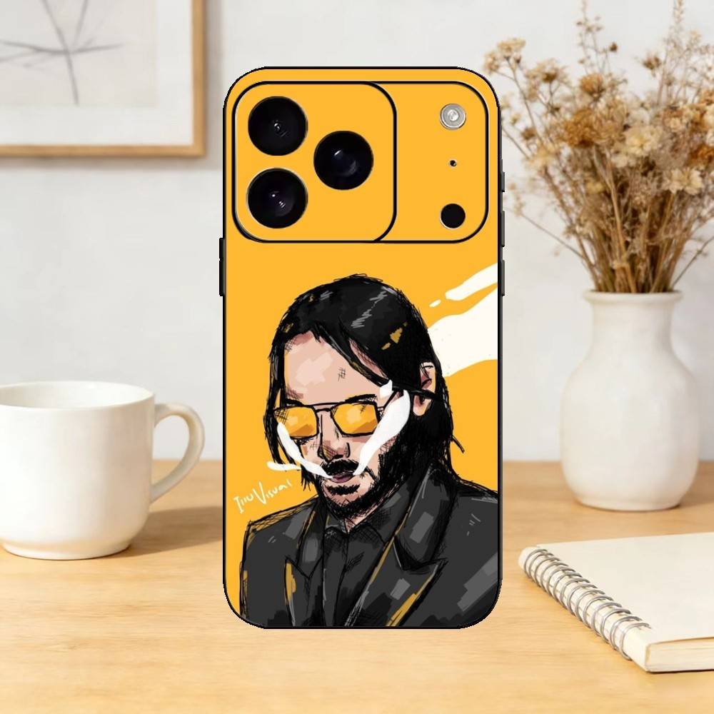 K-Keanu R-Reeves John Wick Phone Case For iPhone 17,16,15,14,13,12,11 Plus,Pro,Max,Mini Silicone Black Soft Cover