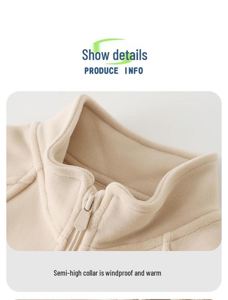 Barnfleeceväst 2025: Förtjockad ärmlös jacka med dragkedja för pojkar och flickor för höst/vinter