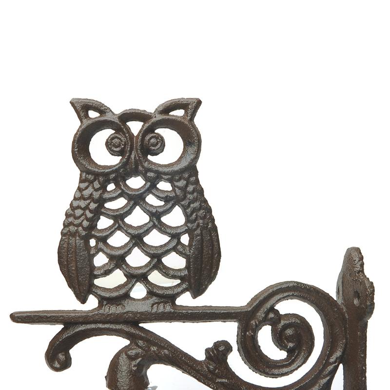 American Owl Cast Iron Bell - Perfect for Garden, Courtyard, Wall Decor, and Creative Home or Inn Accessories Home Decor