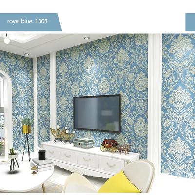 Papéis de Parede Autoadesivos Não Tecidos Estilo Europeu Flor Grande Listra Vertical Decoração de Casa Papel de Parede Autoadesivo