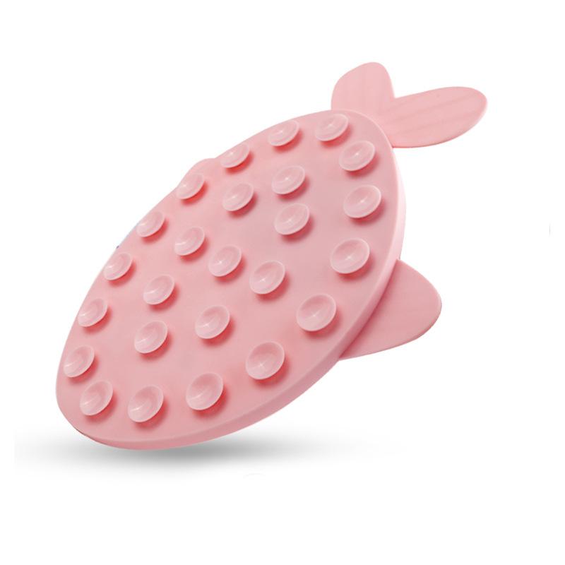 Silicone Anti-choking Slow Food Plate for Pets, Silicone Fish-shaped Pet Placemats with Suction Cups At The Bottom, Anti-slip Pet Slow Food Mat
