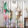 Representing the Success of the Horse 3D Digital Print Curtain Fabric Living Room Bedroom 90g Polyester Fiber Curtain Two Panels