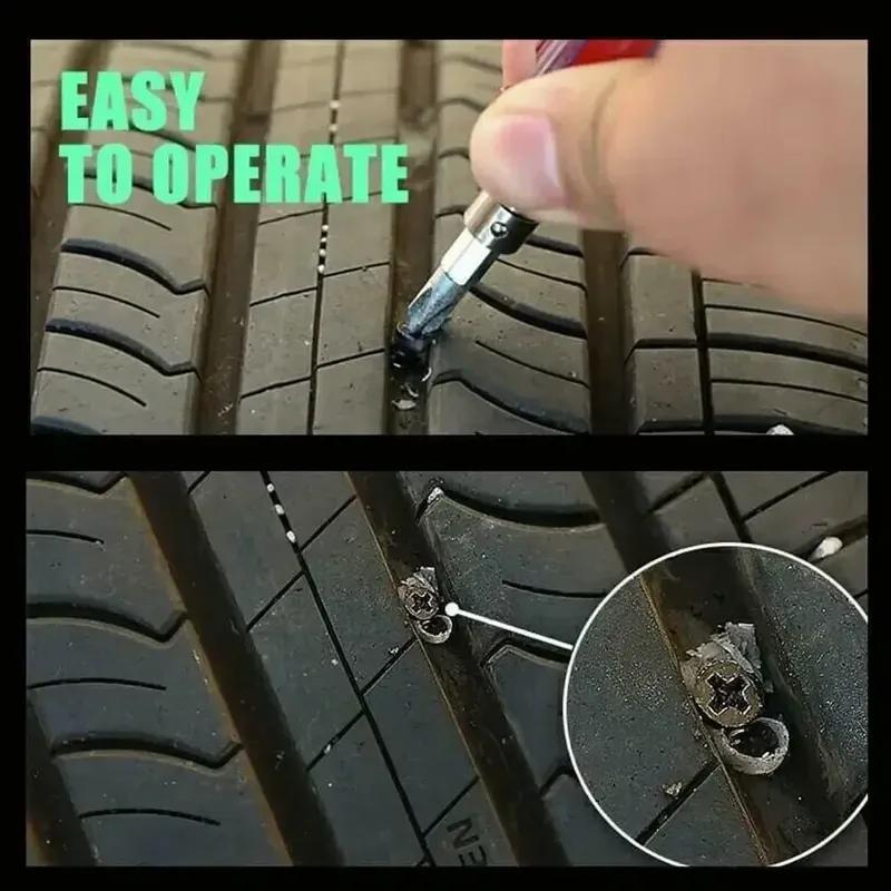 10/30PCs Car Motorcycle Vacuum Tire Repair Rubber Metal Nail Set Kit Tubeless Tyre Screws Car Truck Motorcycle Repair Tools