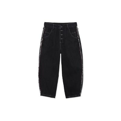Li Ning Wu Chuang Wu Yi Straight Loose Wash Denim Long Pants Men Bottoms Black AJQR021-2