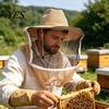 Adjustable Beekeeping Hat with Veil, Straps Wide Brim Full Mesh Visor Apiary And Veil Protection Bee for Face Neck Protection, Comfortable Fit