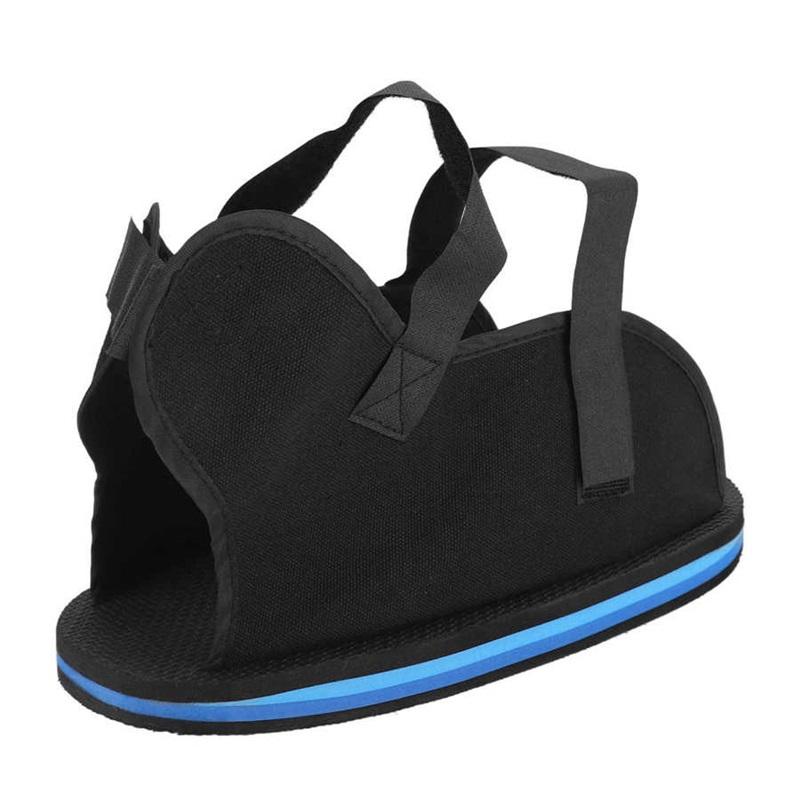 Walking Cast Shoe Open Toe Non Slip Stable Flat Sole Adjustable Canvas Fabric Shock Absorption Washable Injury Post Op Cast Shoe