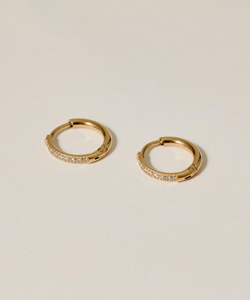 Novice Tokyo Cz Hoop Pierce Surgical Cz Hinged Hoop Pierce Stainless / Gold
