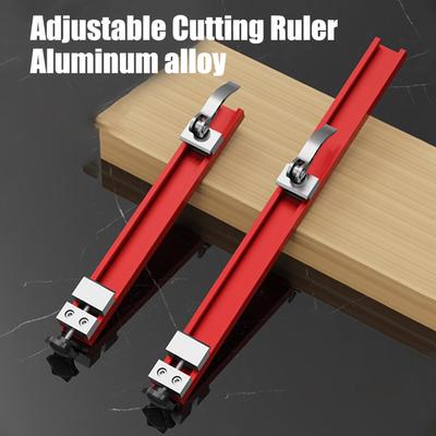 Guide sur rail pour scie circulaire Base réglable pour machine de coupe Rail de base Pince Base Alliage d'aluminium Accessoire de coupe pour le travail du bois