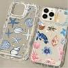 Blue Ocean Animals Phone Case For iPhone 16 15 14 Pro 13 12 11 Max Plus 7 8 Plus XR X XS SE 2020 Shockproof Soft Silicone Cover