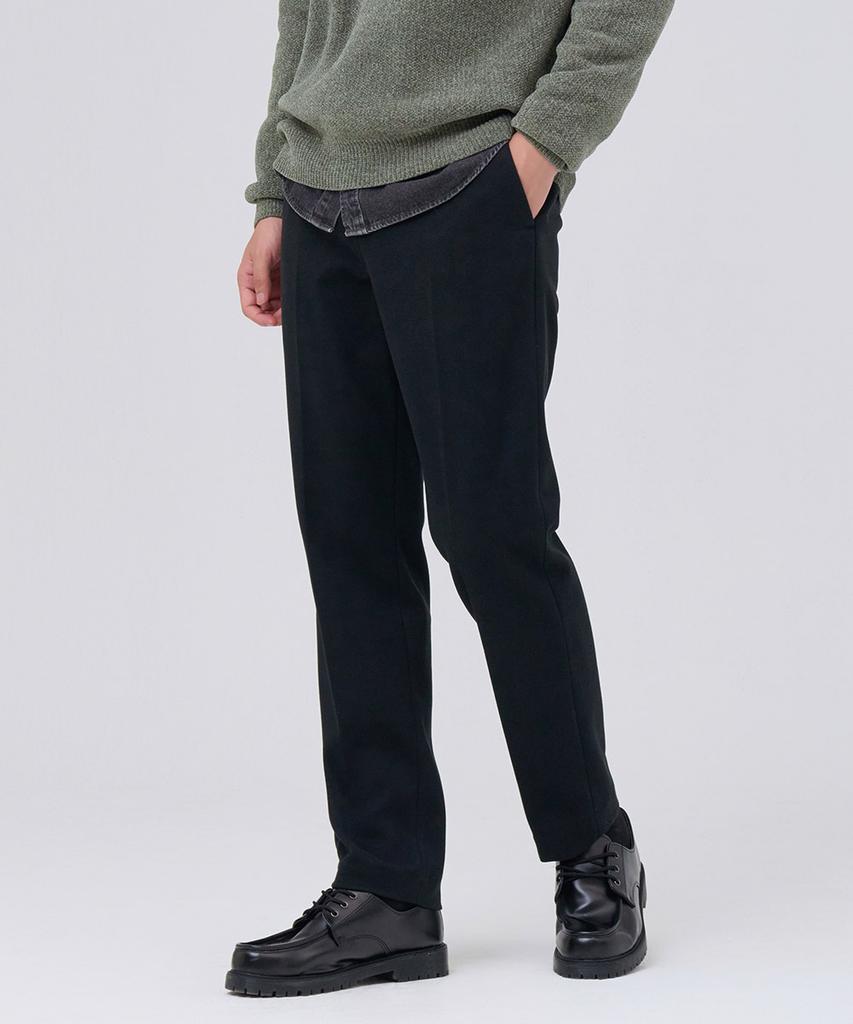 CHASECULT Men'S Brushed Tapered Slacks - Black