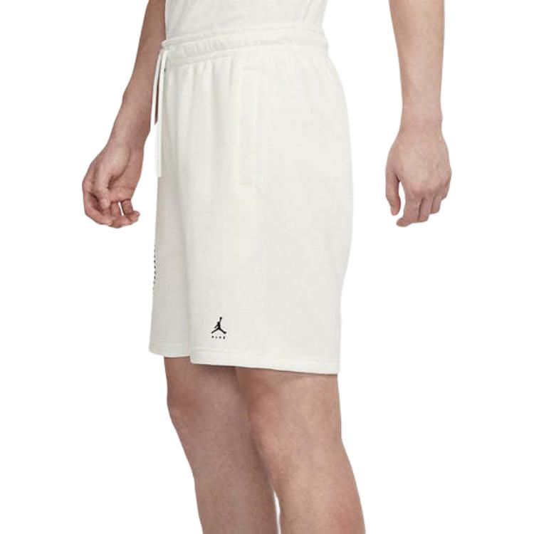 Jordan Printed Logo Embroidery Casual Breathable Shorts Men Shorts White DQ7553-133