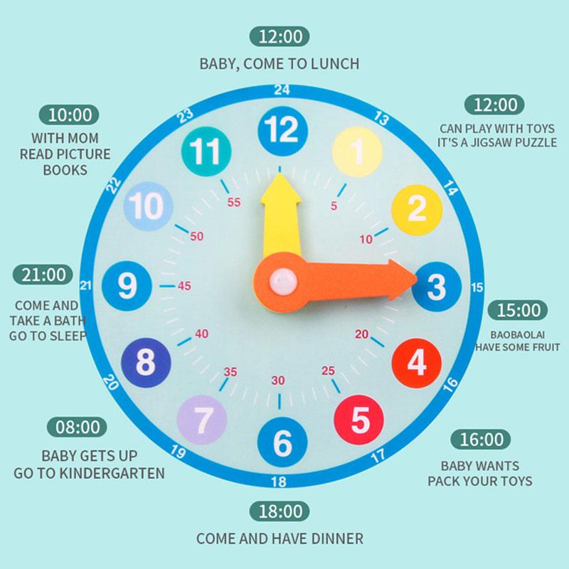 Kinder Dinosaurier Holz Kalender Uhr Lernspielzeug Montessori Pädagogisches Lernen Zeit Wetter Woche Kognitives Gemeinde Spielzeug