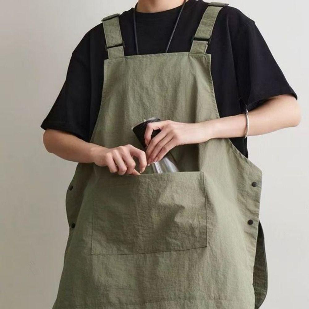 Solid Color Work Clothes Sleeveless Workwear Creative Baking Cooking Aprons  Kitchen Accessories