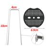 Multifunctional U-Type Garden Staples with Pad Outdoor Fixed Nail Heavy-duty Landscape Spikes Fence Tubing Stakes Film Fixed Peg