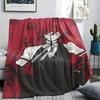 1PC Black Butler Print Flannel Blanket, High Quality All Seasons, Home Decor, Warmth and Comfort, Perfect for Christmas Gifts