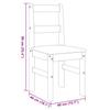 5 Piece Dining Set PANAMA Grey Solid Pine Wood