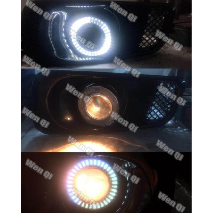 For 1999-2000 Honda Civic Clear Lens LED Halo Projector Fog Lights Lamps DRL