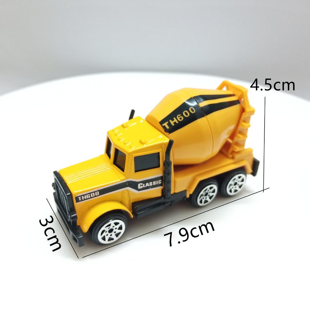 Children's Engineering Vehicle Toys Simulation Alloy Mixer Forklift Toy Model Inertia Car Best Birthday Gift For Boys