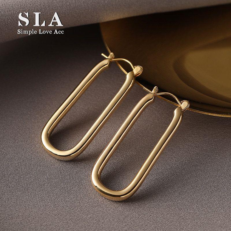 

Simple Love ACC Private European and American Exaggerated Simple Geometric Design Advanced Sense Original Earrings Women U-Shaped Simple Earrings