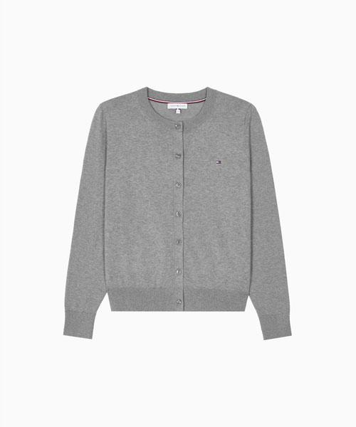 TOMMY HILFIGER Cotton Jersey Cardigan (T22G6Kcd011Wt2Pja)