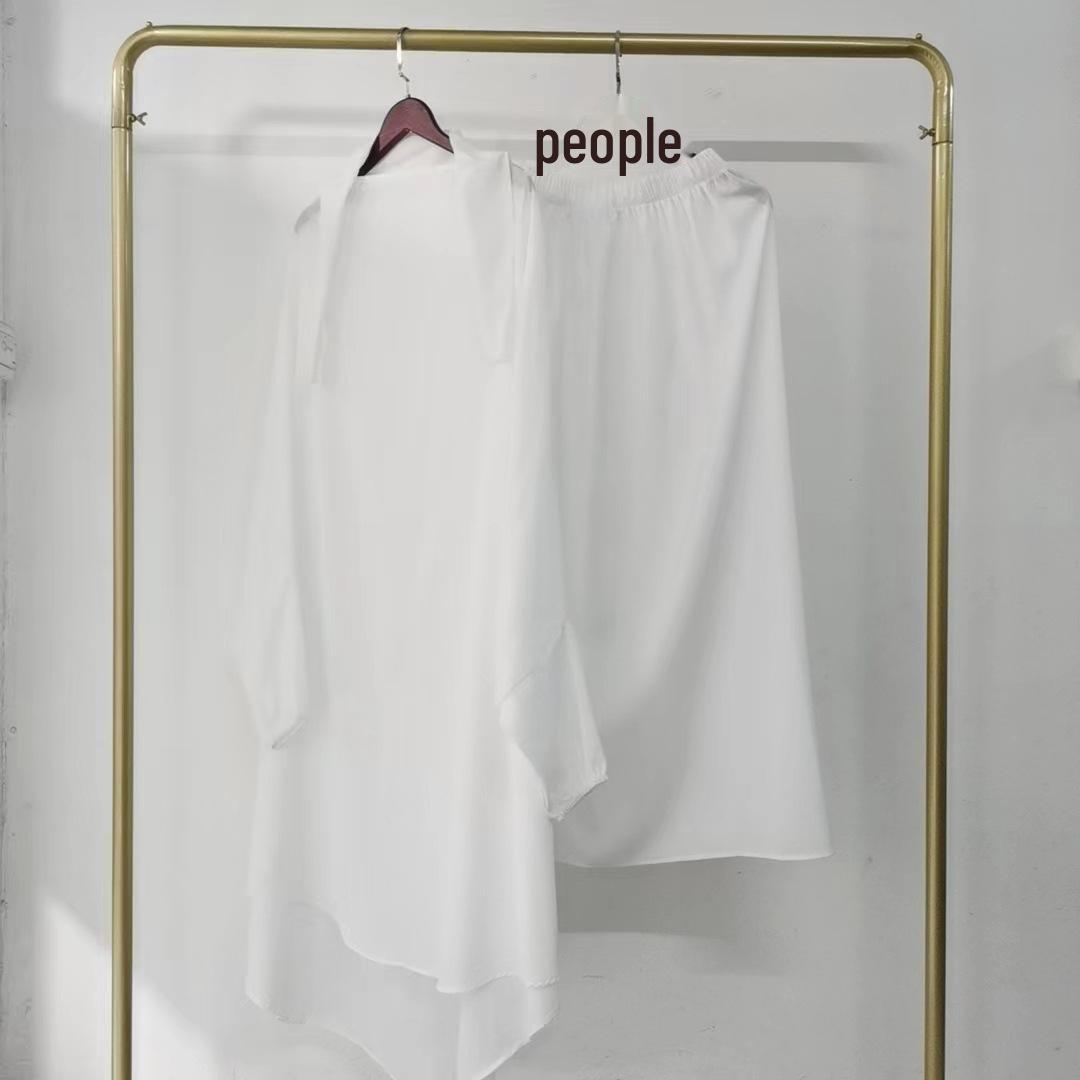 

Ближневосточный халат с капюшоном Yiduoduo: Однотонный костюм-двойка с боковыми карманами One Size