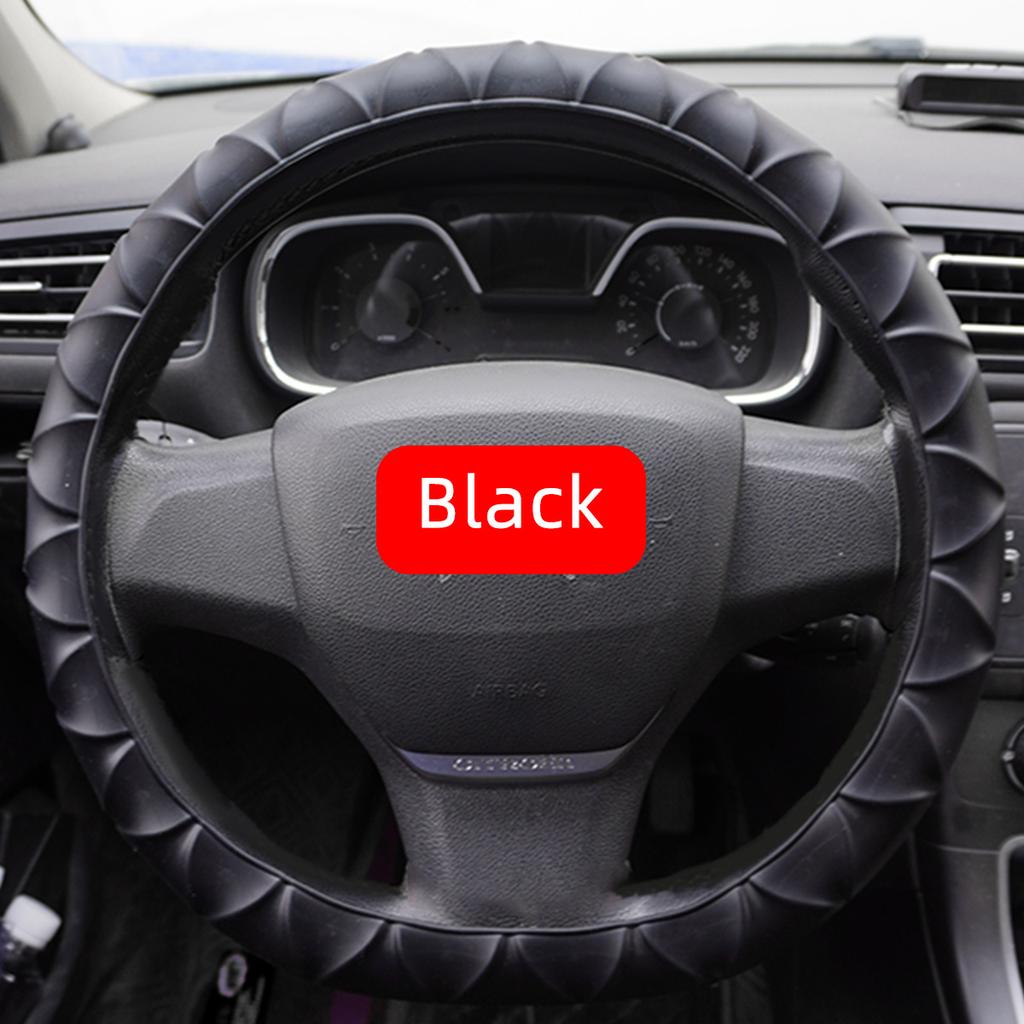 Automotive 38CM Universal Silicone Steering Wheel Cover Elastic Steering Wheel Cover Soft and Multi Functional Automotive Decoration DIY
