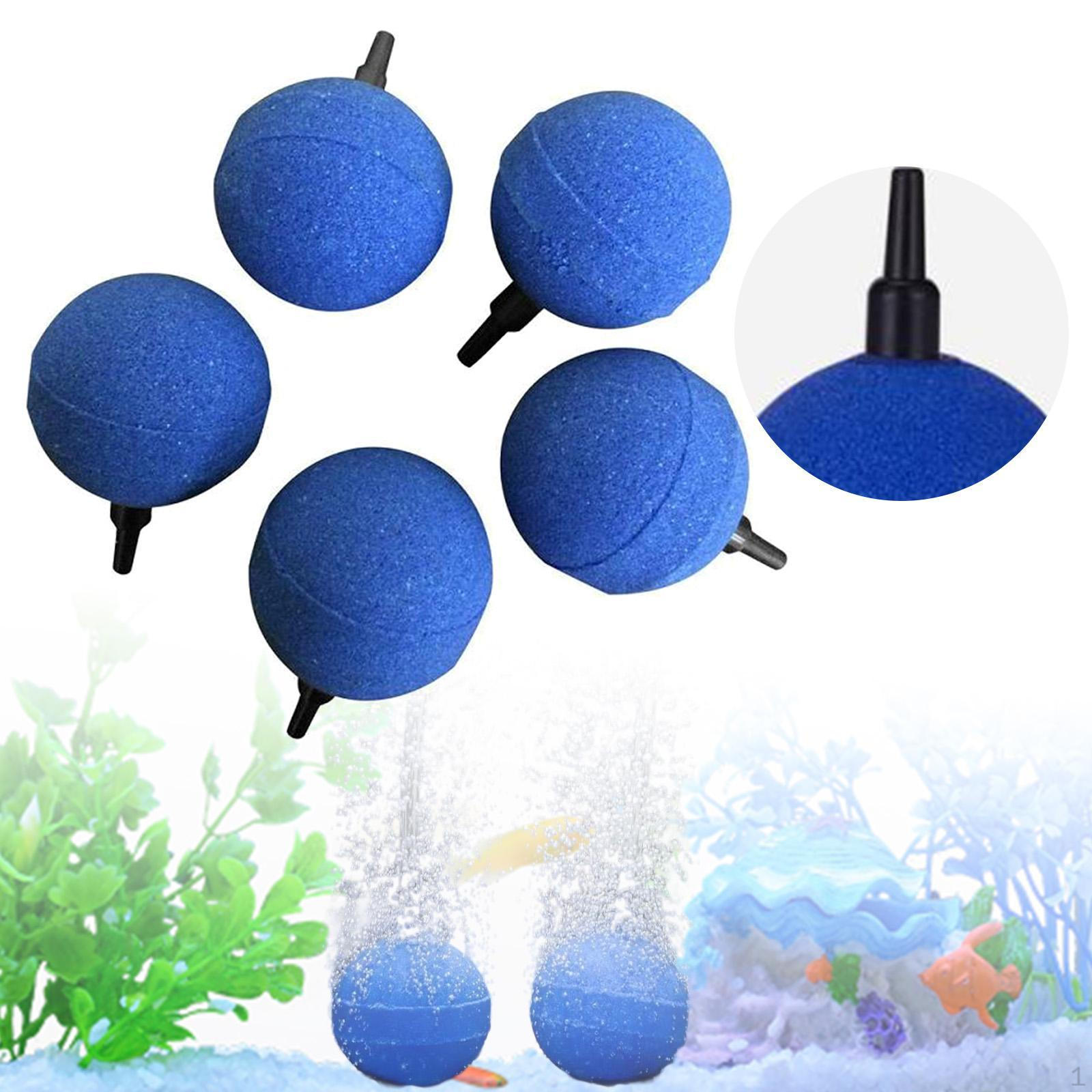 

5 штук Аквариумный аэратор 2-дюймовый круглый из минерального материала для аэрации пруда синий