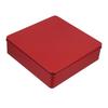 Candy Boxes Reusable Tinplate Box for Storage 2Pcs Red Square Empty Decorative
