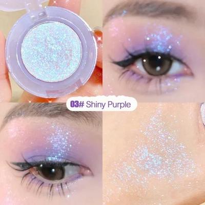 Bright Color Honey Skin Waterproof Monochromatic Sequin Shadow Palette Long-lasting Makeup Pigment, 03, 1 Piece, 03 3