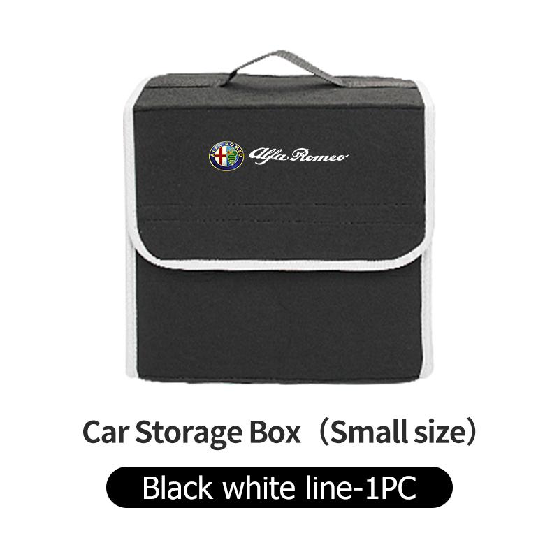 2026 Hot Alfa Romeo Felt Car Logo Trunk Organizer Bag Foldable Trip Storage Box Interior Accessories For Alfa Romeo Giulia 147 M