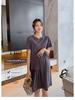 Rochie de maternitate de vară Jianyu 2023: Stil tricou cu mânecă scurtă, mediu-lung