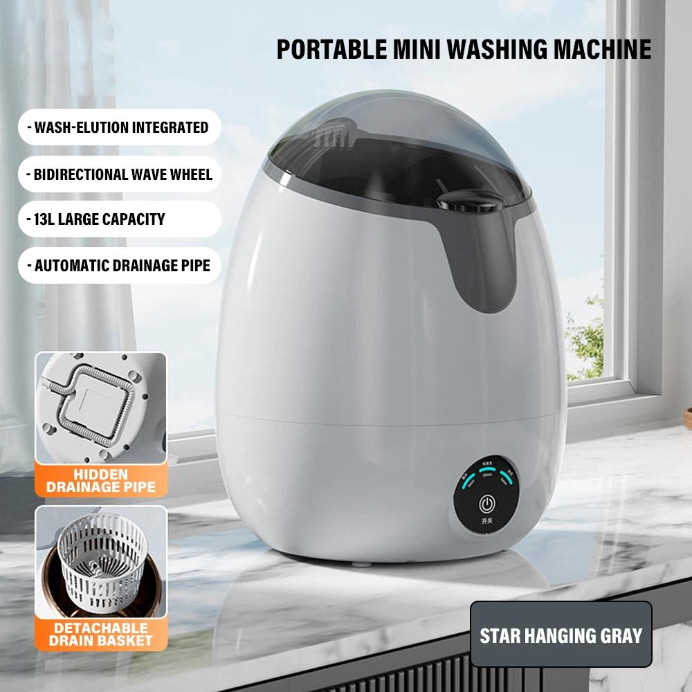 Mini Semi Automatic Single Tub Washing Machine with Top Transparent Window 5kg Capacity Household Use Metal & Plastic