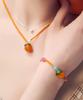 Dana Burton Juicy Orange Glass Bracelet