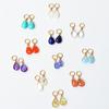 Soi K10 Natural Stone Charm, Earring Charm, Pendant Top, Interchangeable (Turquoise)
