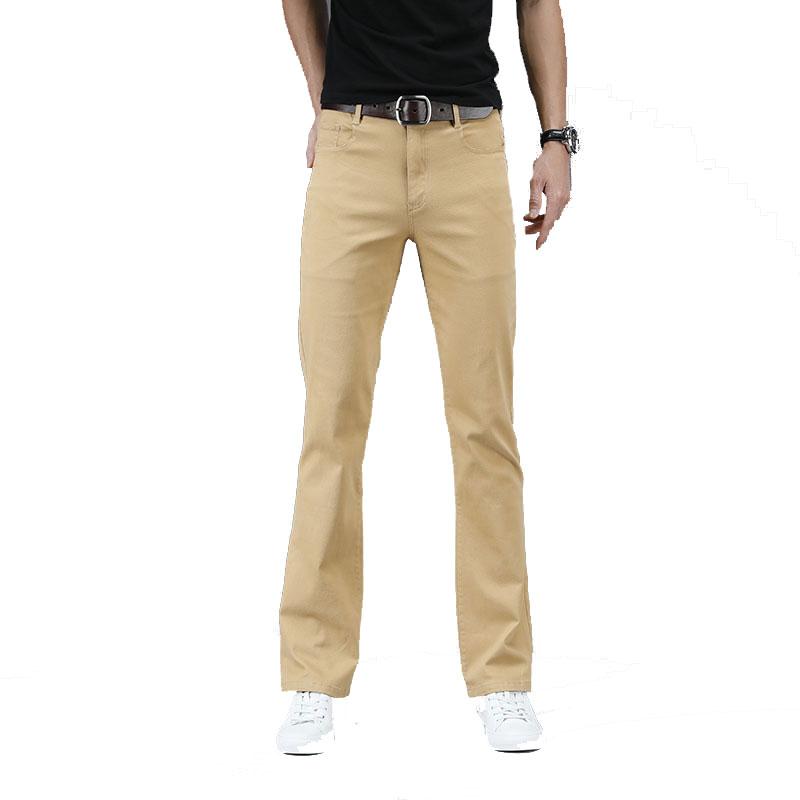 

Мужские стрейчевые джинсы кэжуал из денима слегка расклешенного кроя, мужские джинсы из денима прямого кроя 38 хаки