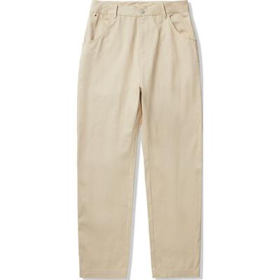 Li Ning Skateboard Series Solid Color Loose Mid Waist Straight Leg Casual Pants Men Bottoms Milk-Brown AKXU575-1