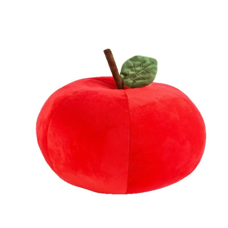 Plush Pillow 31×20cm for Living Room Bedroom Office Sofa  Adult and Child Use Cute Apple Design Fluffy Cushion Sofa Decor