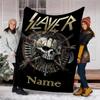 Personalized Custom Name Blanket - Slayer Logo Print Design,Blanket for Sofa,Bed,Travel,Camping - Soft and Warm, Great Gift