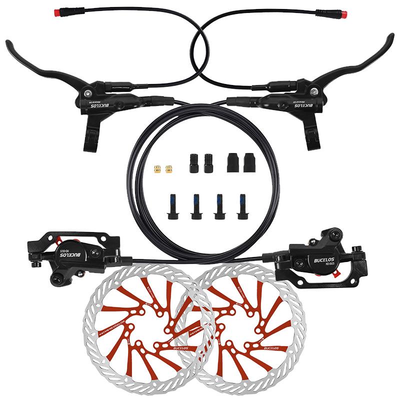 BUCKLOS E-Bike Hydraulic Disc Brake Electric Scooter Folding Bike Disc Brake 2Pin Power Off Electric Bicycle Hydraulic Brakes