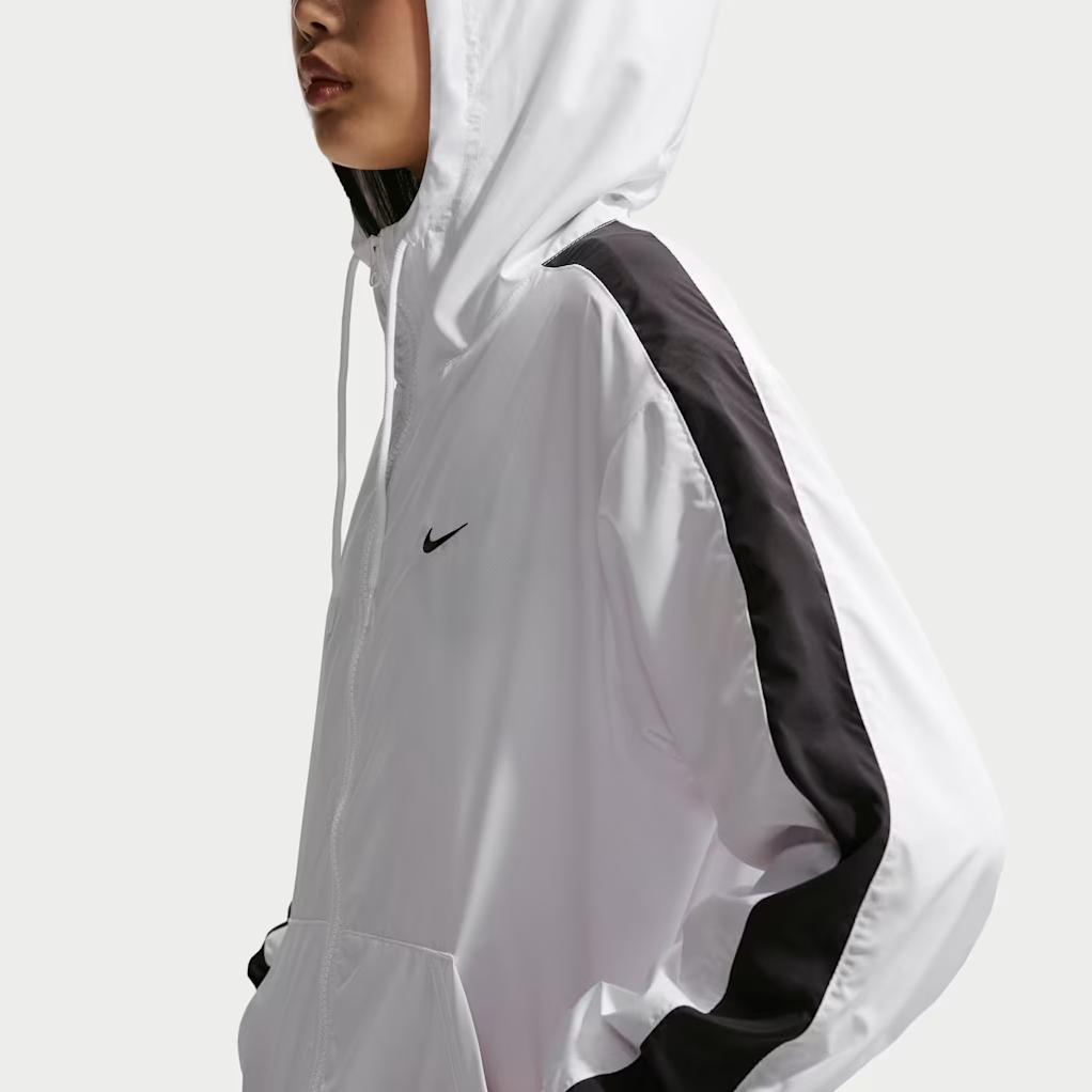 Nike Sportswear Classics Hooded Logo Loose Long Sleeve Jacket Women Jackets FV6299-101