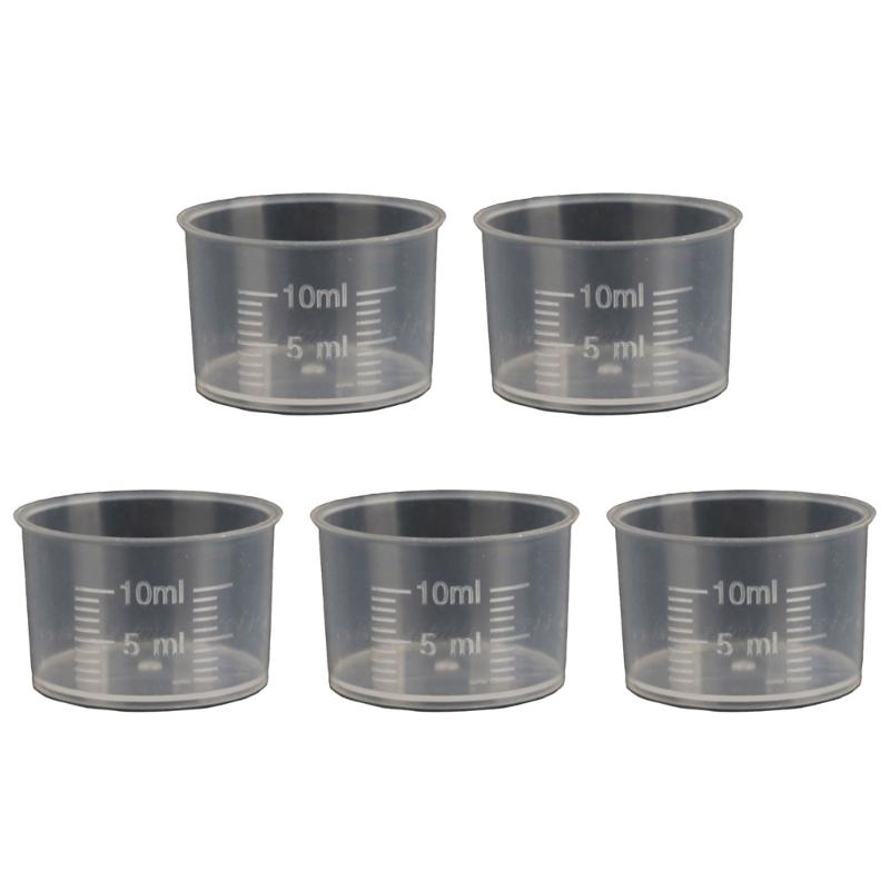 5Pcs/set Clear Laboratory Measuring Cylinder for Kitchen Cooking Measuring Tool Liquid Measuring Cup Clear Kitchen Cup