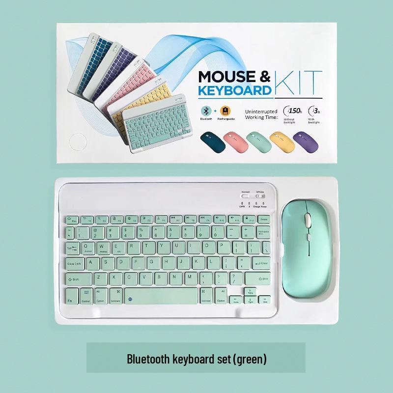 Ergonomic 10-inch 2024 Portable Bluetooth Keyboard & Mouse
