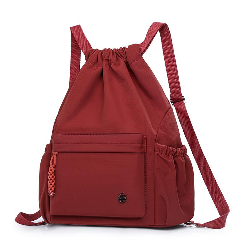 Waterproof Drawstring Pocket Women's Sports Backpack Travel Backpack