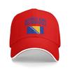 Women Unisex Bosnia and Herzegovina Flag Outdoor Hat  Adjustable Cap Casual Baseball Cap Sunscreen Hats