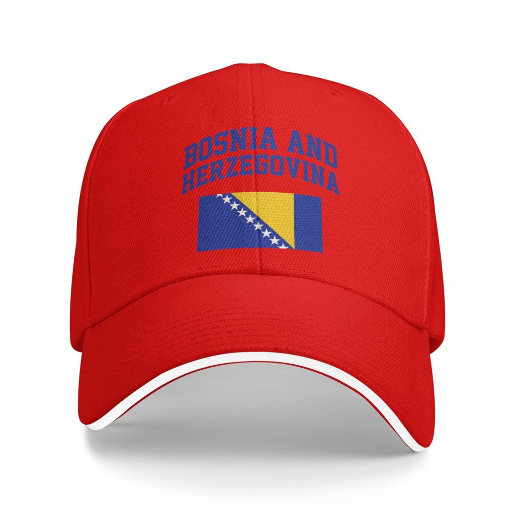 Women Unisex Bosnia and Herzegovina Flag Outdoor Hat  Adjustable Cap Casual Baseball Cap Sunscreen Hats