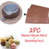Macaroon Kit Macaron Silicone Mat Non-Stick Baking Mold Set 48 Capacity Macaron Pot Cake Decorating Supplies